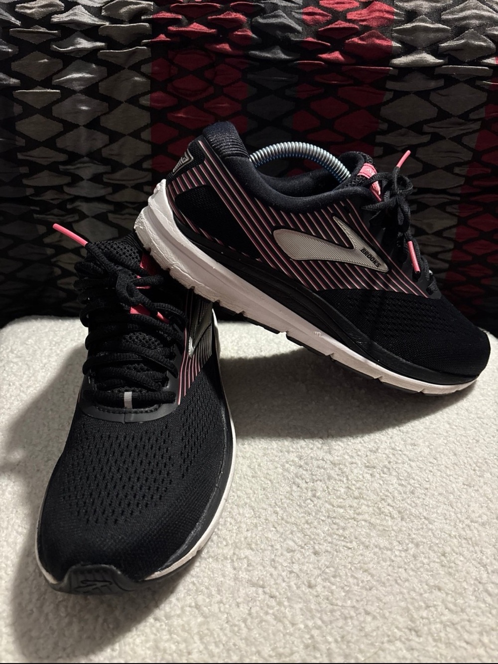 Brooks Black and Pink Women's Running Sneakers
